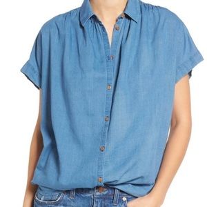 Madewell Chambray Central Button Front Shirt